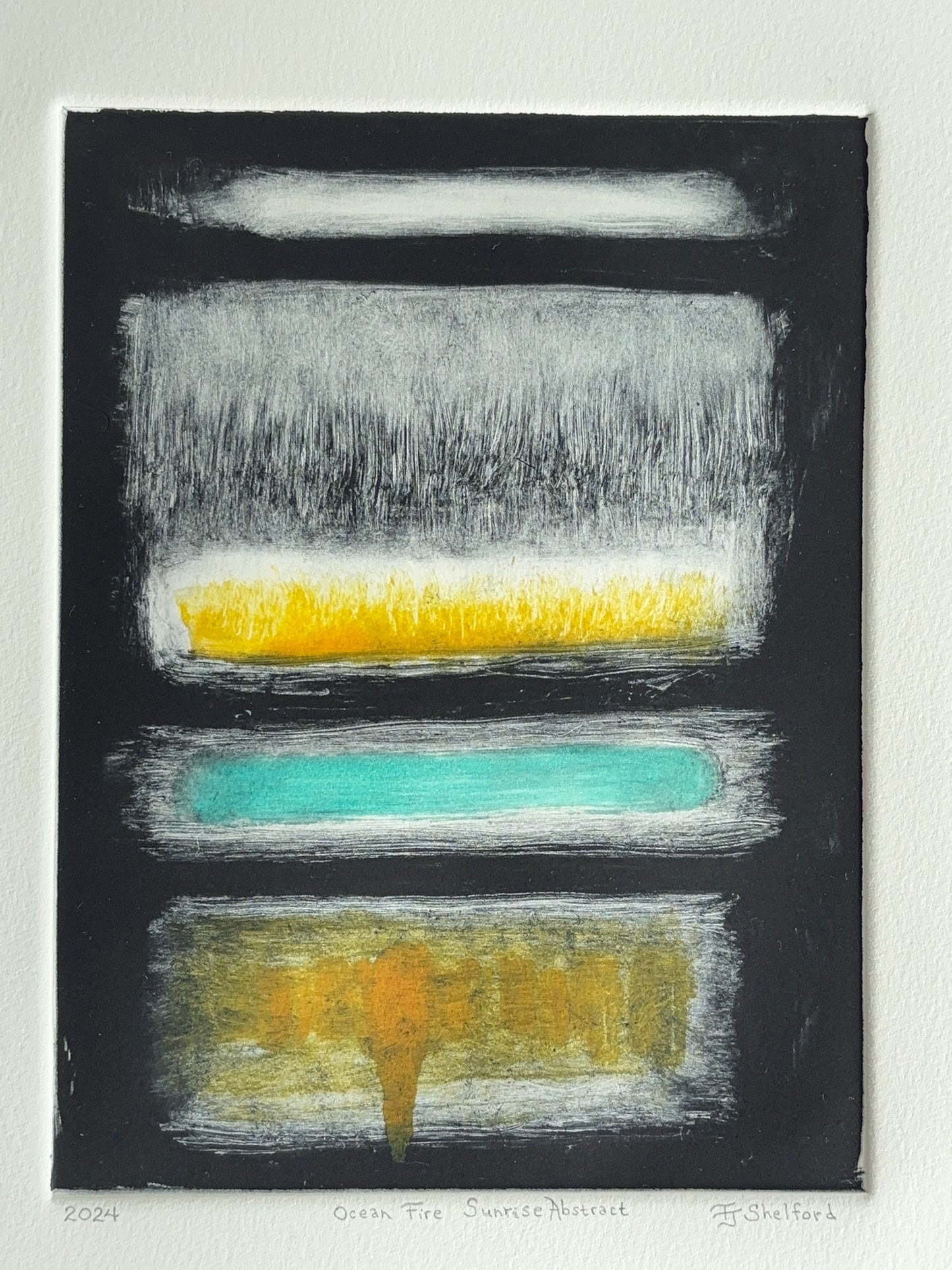 Ocean Fire Sunrise Abstract, 2024