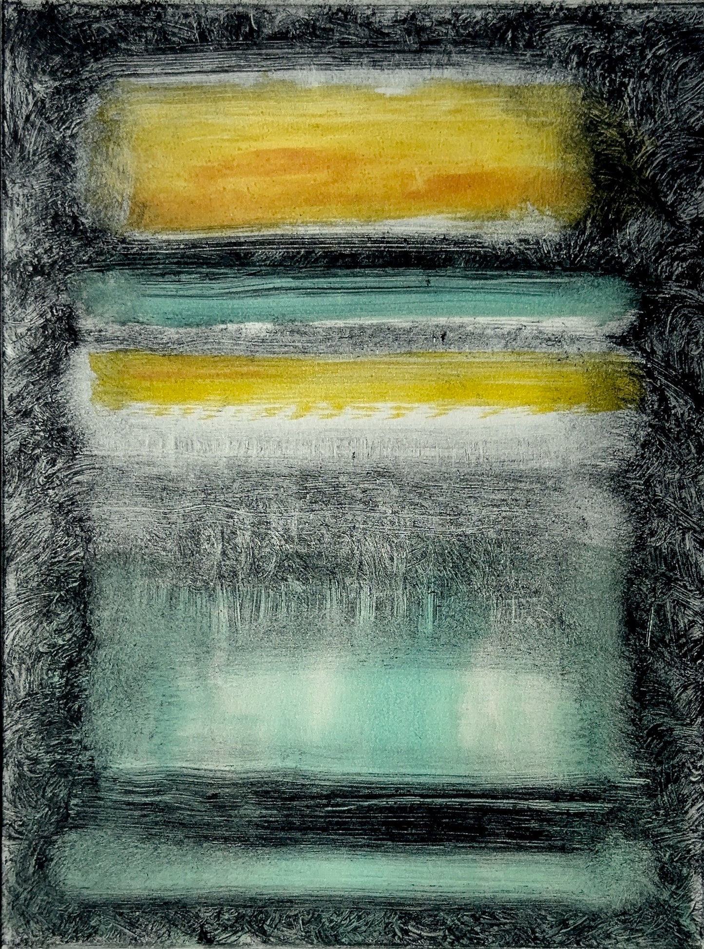 Turquoise Sea Sunrise Abstract, 2024